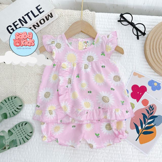 Đồ Bộ Bé Gái Tôn Lanh SABAKIDS Mát Mẻ Siêu Xinh Cho Bé Từ 4-16 Ký