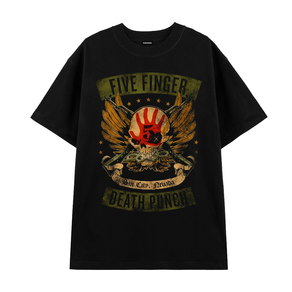 Áo Thun Rock Band Tee , Áo Five Finger Death Punch HAVANA Vải Cotton Cao Cấp Thoáng Mát Mã 001