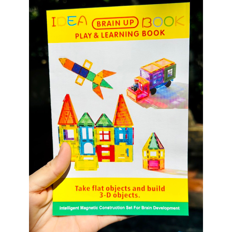 💥 Bộ đồ chơi xếp hình nam châm miếng ghép từ tính trong suốt Magnetic Tiles 78pcs chi tiết tòa nhà, lâu đài