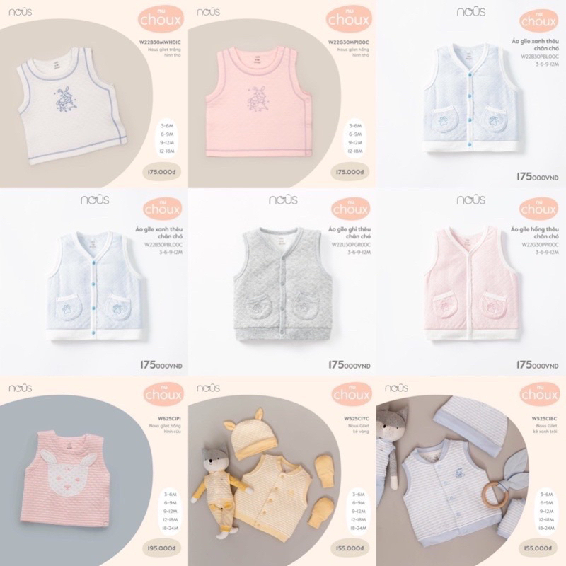 NOUS chính hãng - Áo gile Nous cho bé
