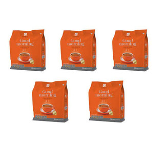 Combo 5 gói cà phê good morning bịch 24 ống màu cam