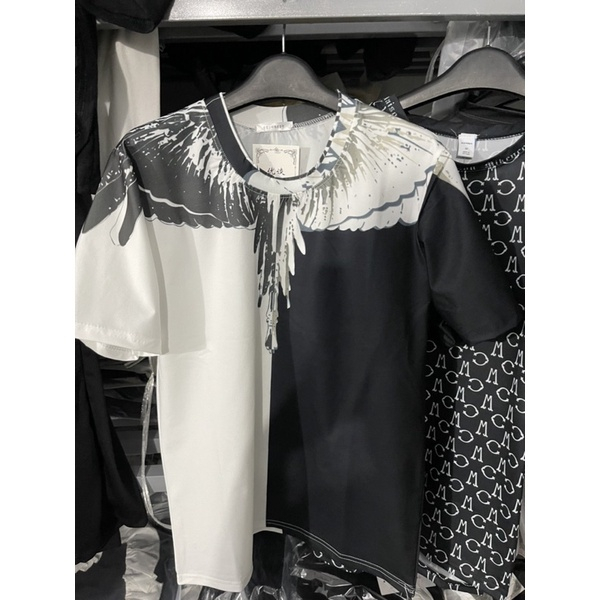 Áo Phông Nam Nữ In Hình Đôi Cánh Trắng Burlon Tràn Cổ Hai Mặt ... Áo Cánh Chim Cho Các Boy Phố Đi Chơi Đi Biển Hót 2023 | BigBuy360 - bigbuy360.vn