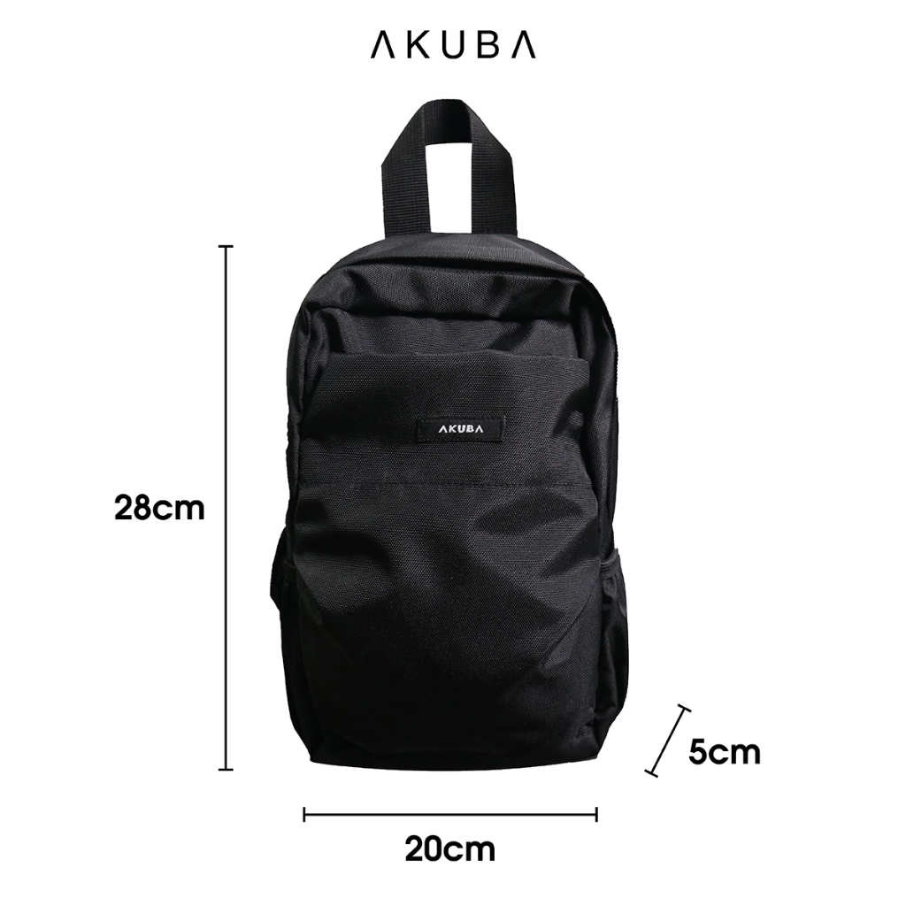 Túi đeo chéo nam AKUBA chất liệu canvas, nhiều ngăn chống nước, đeo vai phong cách Hàn Quốc 01AB2087