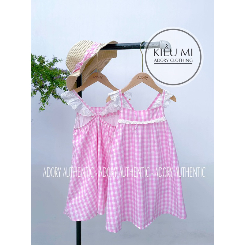 Váy hai dây KÈM nón cho bé hàng nội địa US