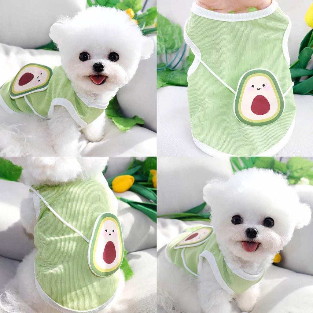 Áo ba lỗ giả túi trái bơ cho chó mèo