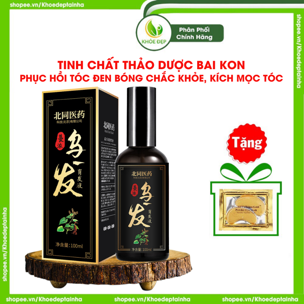 Tinh Chất Thảo Dược Bai Kon - Tinh Chất Xịt Đen Tóc, Cải Thiện Tóc Bạc, Tóc Xơ Yếu, Kích Mọc Tóc, Ngăn Ngừa Rụng Tóc
