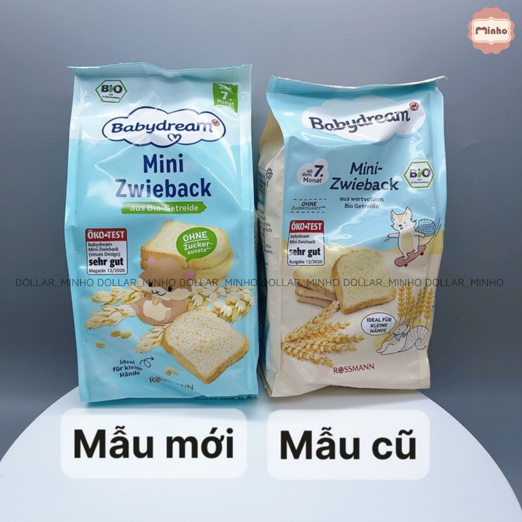 Bánh mì khô hữu cơ Babydream Đức cho bé ăn dặm