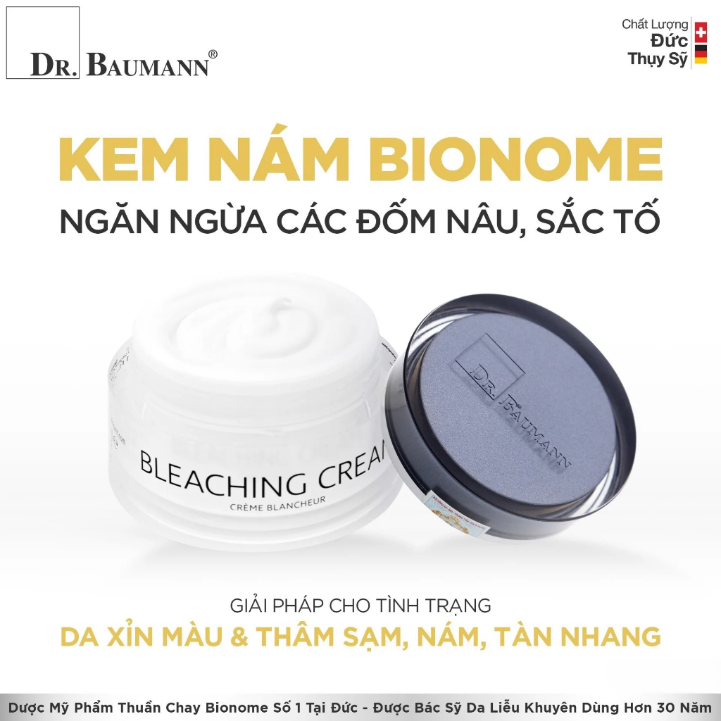 Kem dưỡng Dr. Baumann giảm nám, dưỡng sáng và bảo vệ da Bleaching Cream 30ml