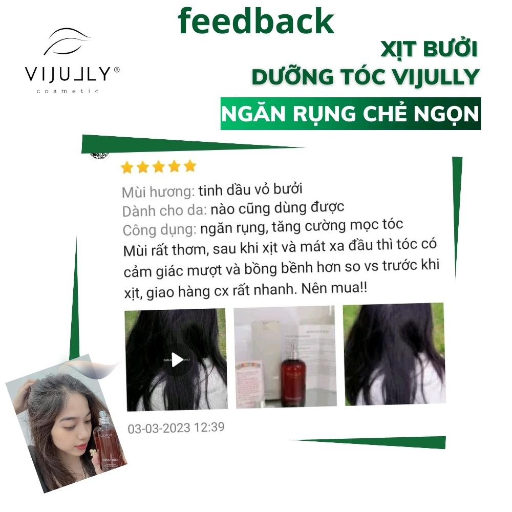 Xịt Kích Thích Mọc Tóc Tinh Dầu Bưởi Vijully Cosmetic 150ml Chính Hãng Sịt Bưởi Ngăn Rụng Mọc Tóc Nhanh Dài Sau 2 Tuần