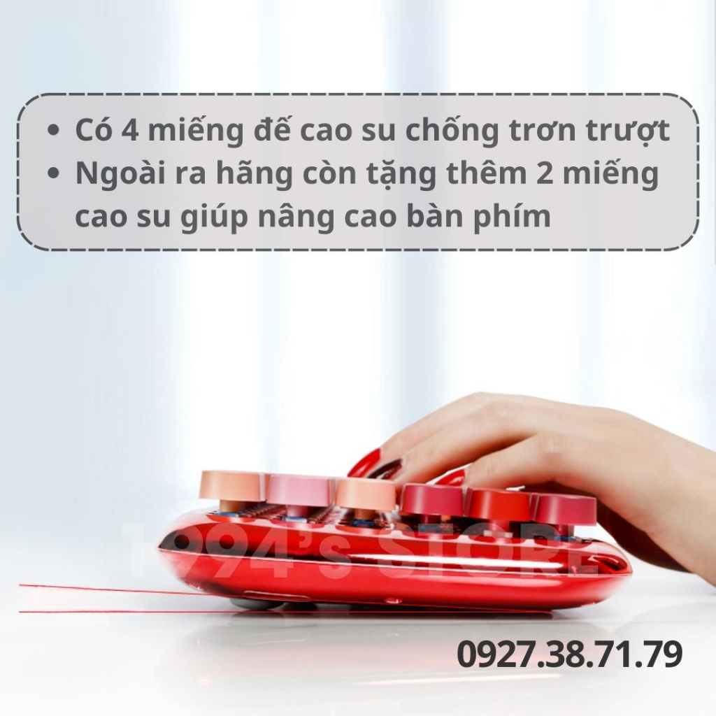 MoFii Lusc Bàn Phím Cơ Cao Cấp Bluetooth 5.1 - Đèn Led 20 chế độ - Cáp Type C - Kết Nối Ghi Nhớ Cùng Lúc 4 Thiết Bị