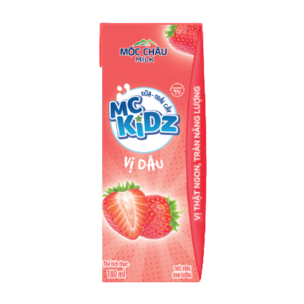 Thùng 48 hộp Sữa trái cây MC Kidz Vị Dâu (180mlx48)