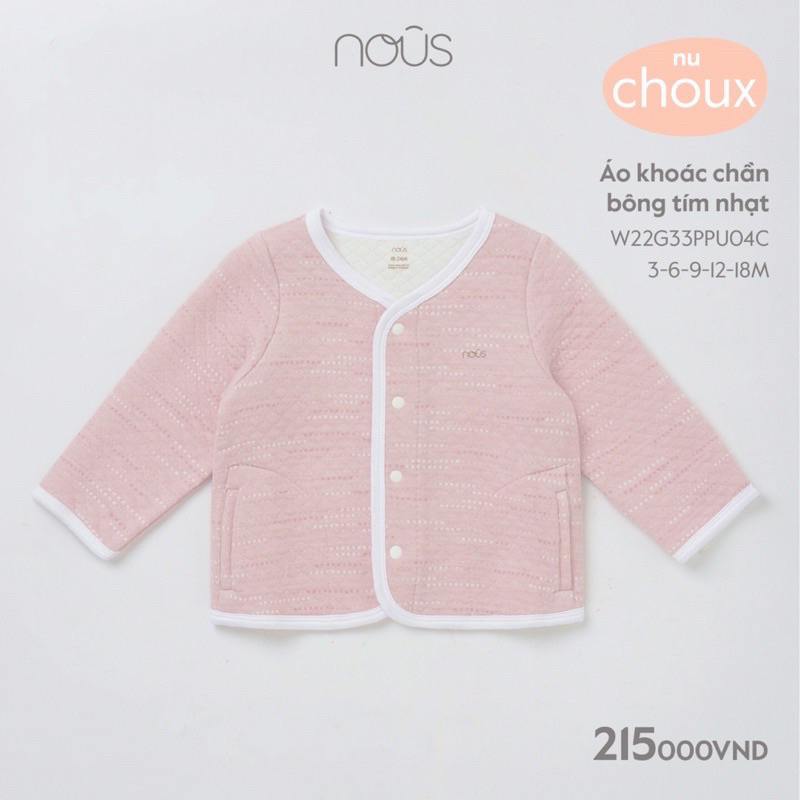 NOUS chính hãng - Áo khoác Nous mềm ấm cho bé