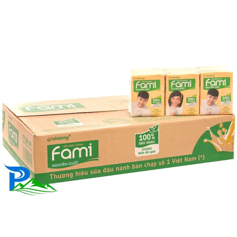 Thùng Fami canxi, nguyên chất 200ml thùng 36 hộp