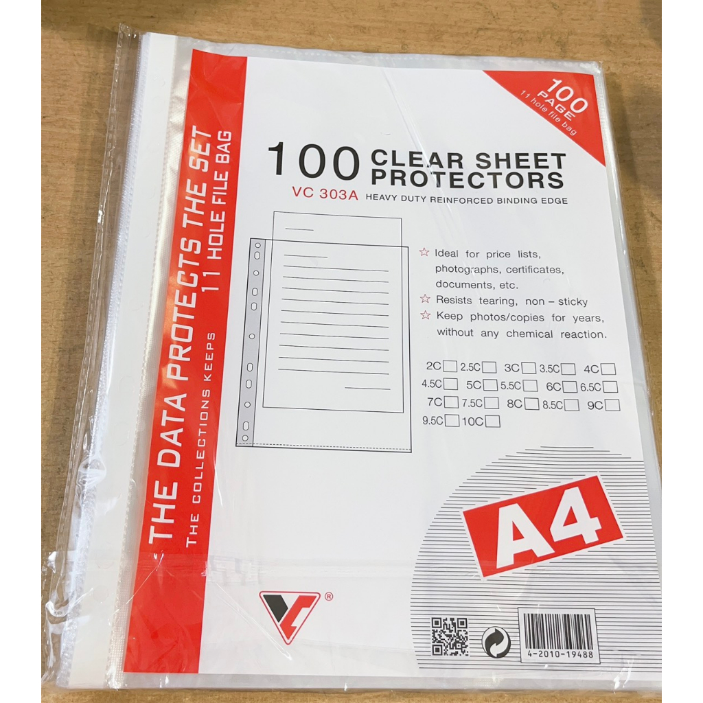 Bìa lá lỗ 400g, xấp 100 tờ, dày, đẹp, đựng giấy tờ A4