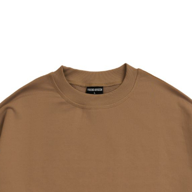 Áo nỉ dài tay BLANK SWEATER BROWN - YOUNG GREEN