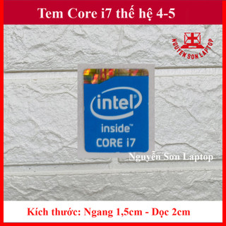 Tem máy tính Core i7 Thế Hệ 4, Tem Core i7 Thế Hệ 5 - màu Xanh