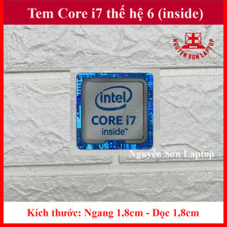 Tem máy tính Core i7 Thế Hệ 6 - màu Trắng Xanh
