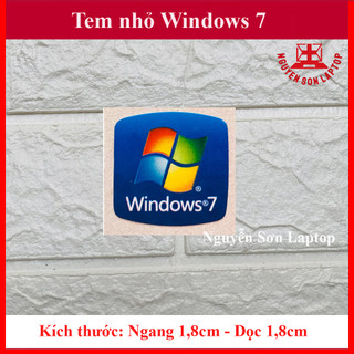 Tem máy tính Windows 7- màu Xanh