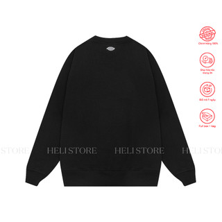 Áo sweater màu đen - Unisex Nam Nữ - Chất nỉ chân cua dày dặn đứng form - full hộp.