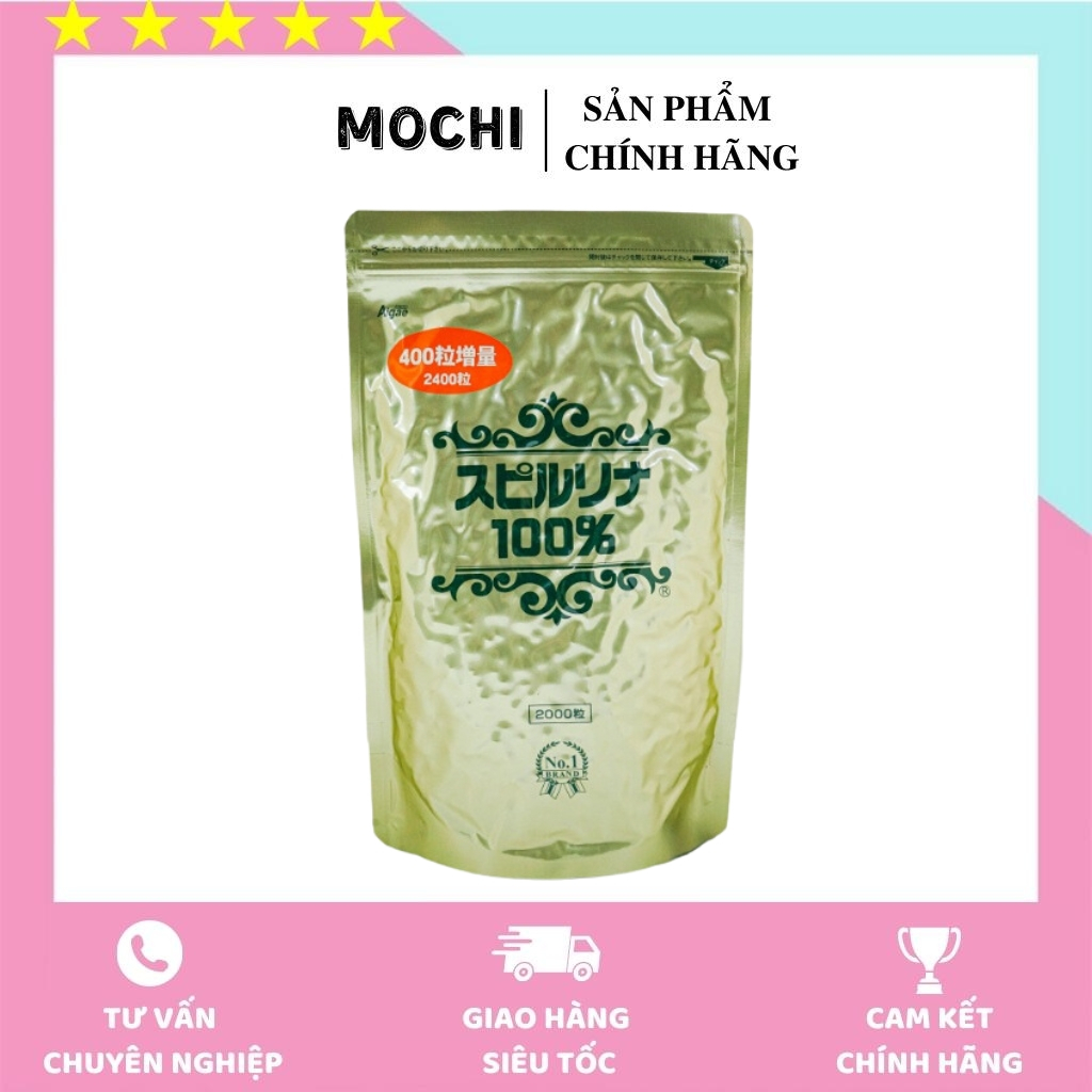Tảo xoắn DẠNG TÚI 2400 VIÊN Spirulina Nhật Bản