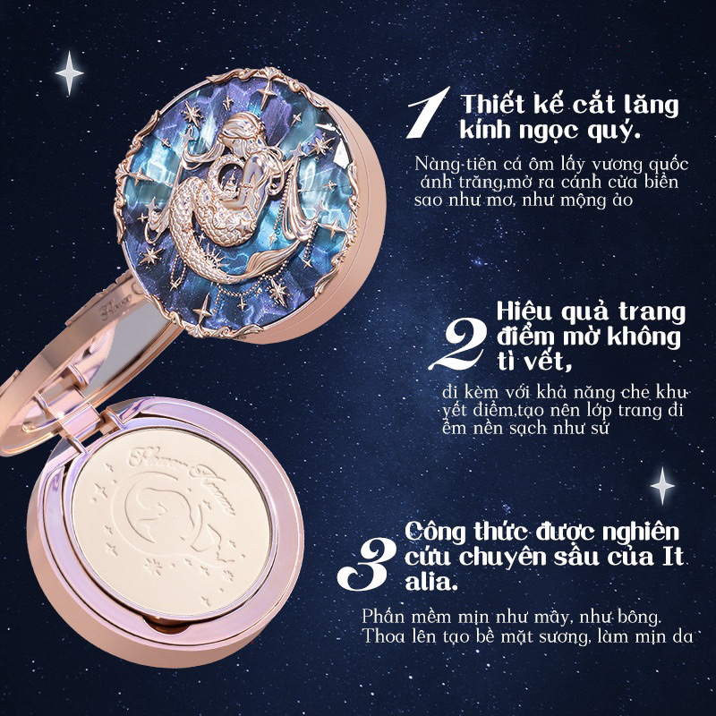 Phấn Phủ Flower Knows Kiểm Soát Dầu Moonlight Mermaid