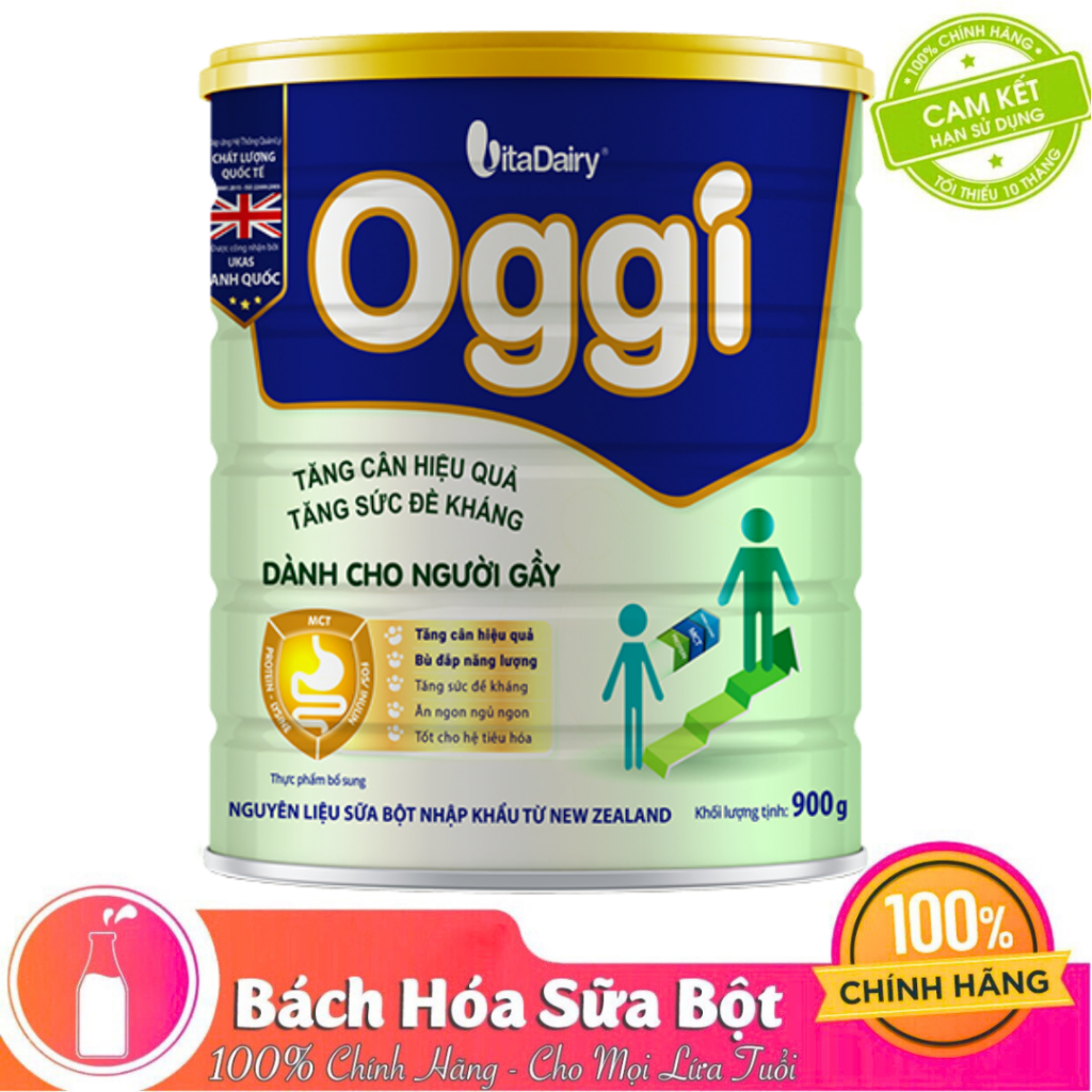 Sữa Bột OGGI Dành Cho Người Gầy 900g tăng cân hiệu quả, ăn ngon ngủ ngon