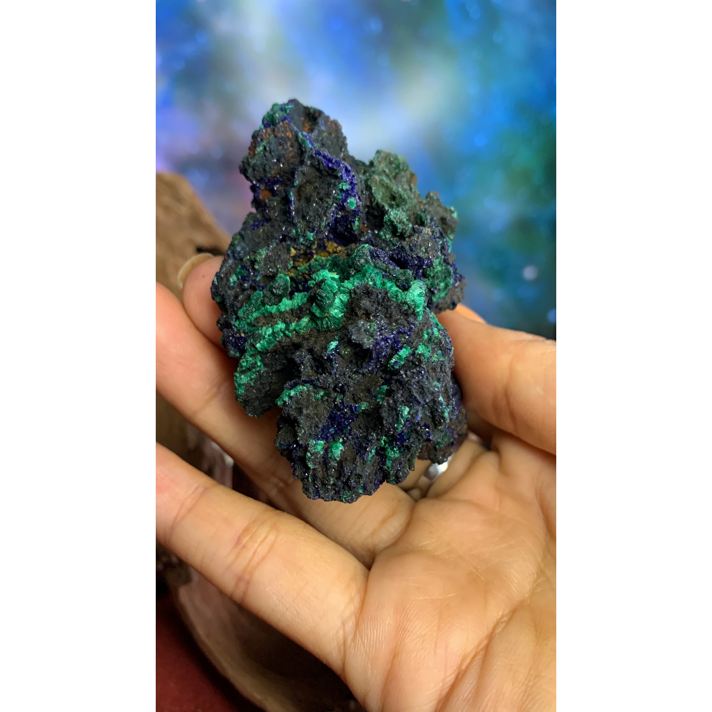 Viên đá stone tự nhiên Natural khoáng vật Azurite Machalite MAgic Natural năng lượng Vũ trụ 299