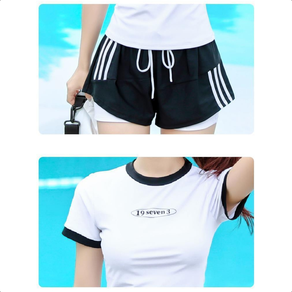 Đồ bơi đồ bơi nữ kín đáo dáng thể thao năng động đồ bơi bikini 2 mảnh  Áo bơi đồ học bơi nữ đồ bơi học sinh cấp 2