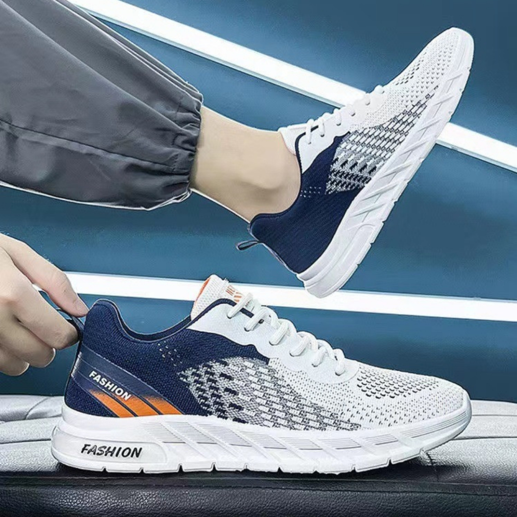 Giày thể thao nam, giày chạy bộ thoáng khí Keep Fashion vải sợi đế cao su phong cách Hàn quốc