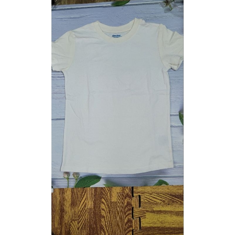Áo cộc tay cotton trắng bé trai vnxk 4-5 tuổi