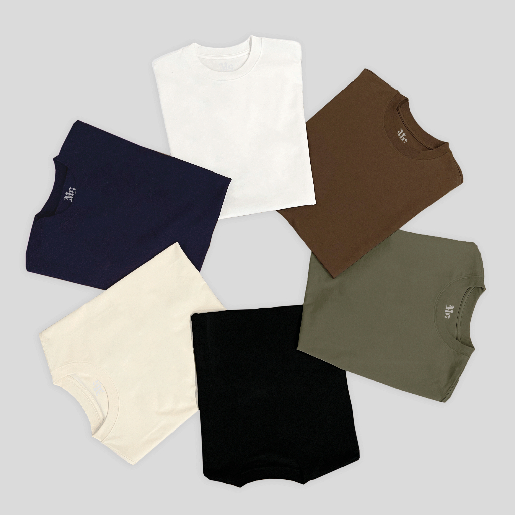 Áo thun trơn form rộng unisex Meesay vải cotton cao cấp co giãn, dày dặn