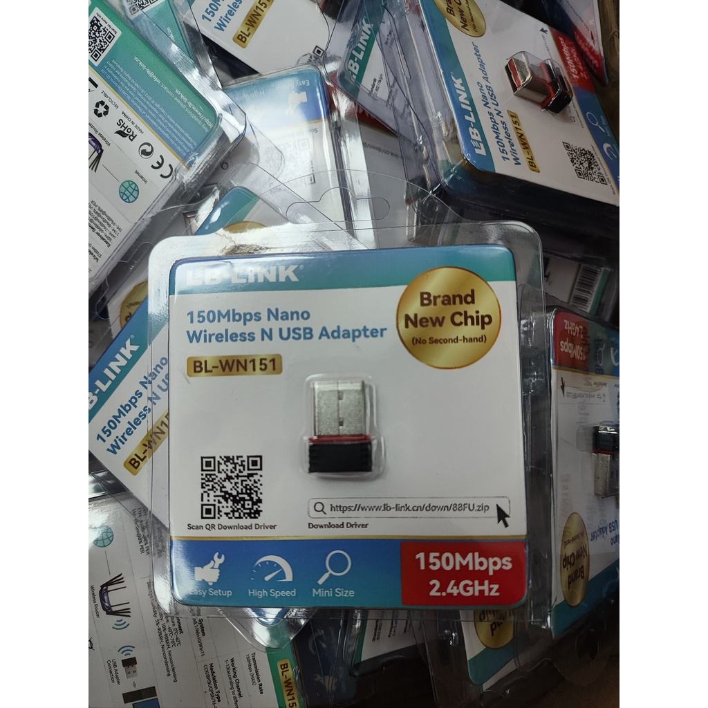 Usb siêu nhỏ gọn thu sóng wifi cho PC ,máy tính bàn , laptop - USB thu Wifi LB LINK Nano BL WN151 - cắm là nhận