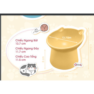 Chén (bát) chống gù lưng cho chó mèo - T3 PETS SHOP