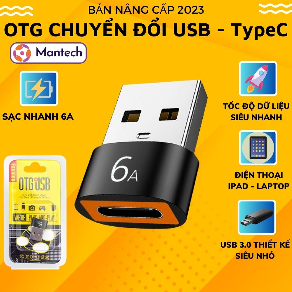 Đầu Chuyển Đổi OTG Flash Driver USB 3.0 Sang Type C Sạc Nhanh 6A, Truyền Dữ Liệu Siêu Nhanh