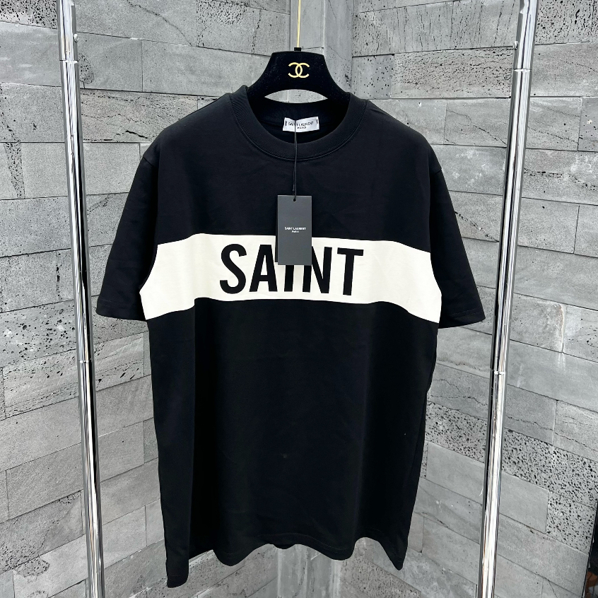 Áo thun SAINT Larent phối hình in ngang phong cách Dolce trẻ trung, Áo thun Unisex Nam Nữ #Hot #2023#HOT# | BigBuy360 - bigbuy360.vn