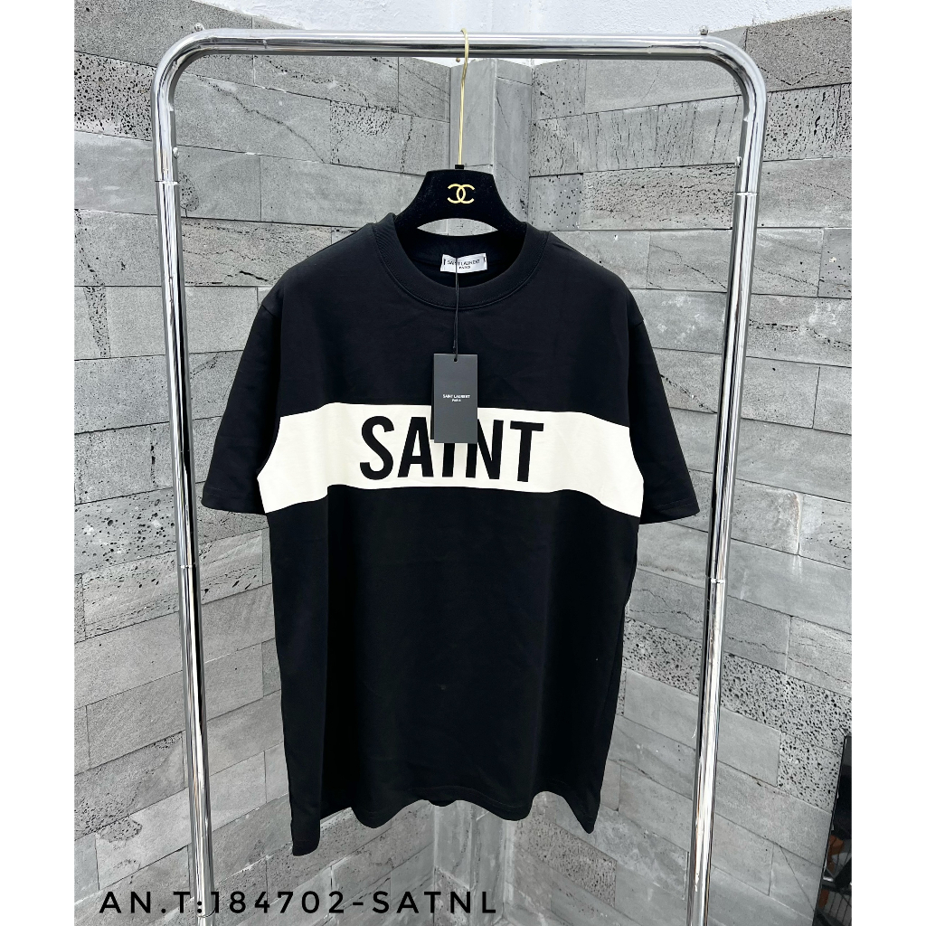 Áo thun SAINT Larent phối hình in ngang phong cách Dolce trẻ trung, Áo thun Unisex Nam Nữ #Hot #2023#HOT# | BigBuy360 - bigbuy360.vn