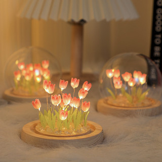 Đèn ngủ hoa tulip usb 16 bông + tặng túi quà
