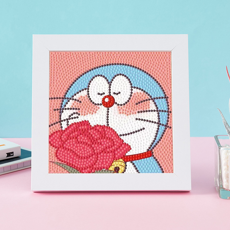 Bộ Tranh Đính Đá 5D DIY Hình Độc Đáo mẫu dành cho các bé mẫu Doremon, Nobita... cực cute - mẫu mới về