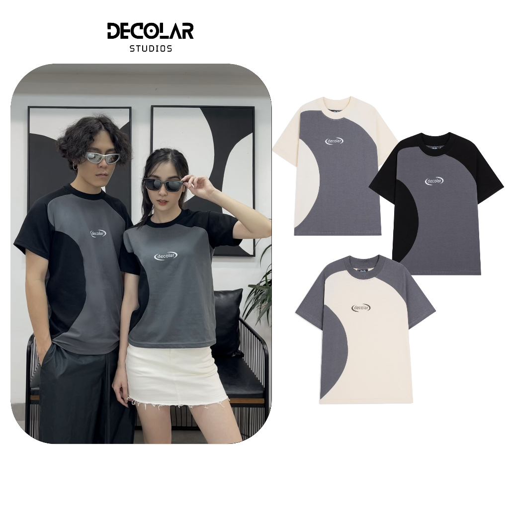 Áo Baby Tee Raplan in chữ Decolar chất liệu 100% cotton - Áo Thun form nữ brand Decolar chính hãng