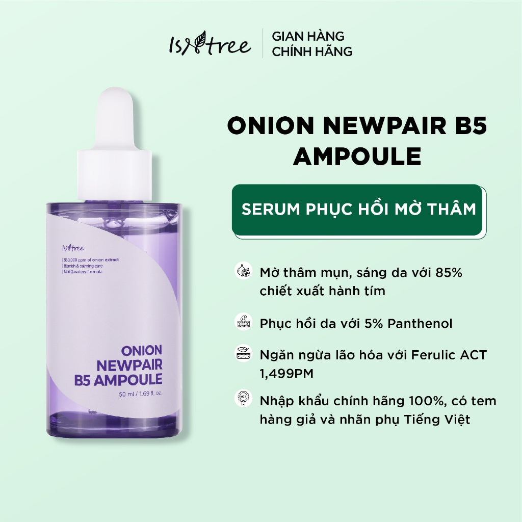Tinh chất chiết xuất hành tím ISNTREE Onion Newpair B5 Ampoule 50ml