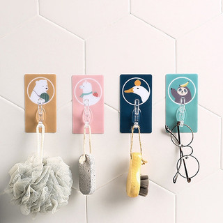 Móc treo đồ dán tường đa năng dễ thương nhiều màu sắc