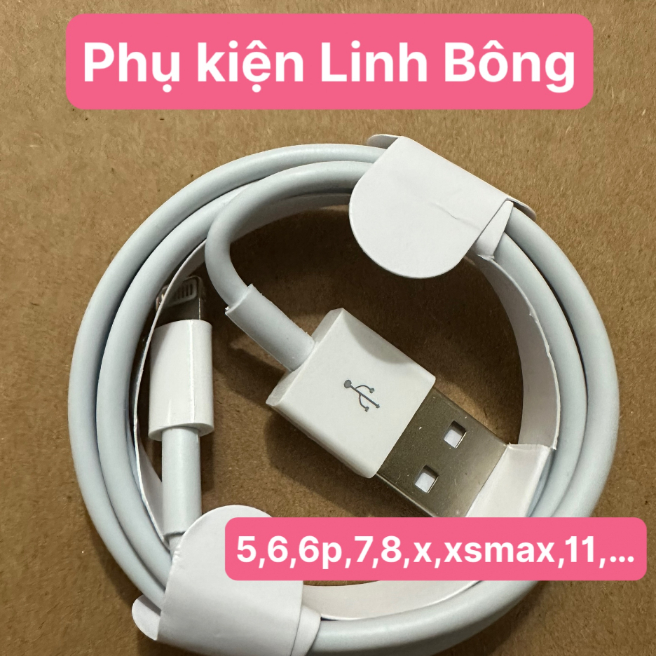 Dây Cáp Sạc Dành Cho Điện Thoại 6/7/8/7plus/plus/x/xsmax/11/12/13/pro/promax [Cáp 5ic]