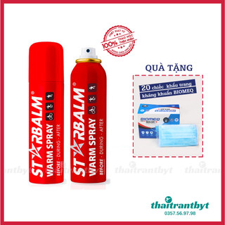 ✅ Chai Xịt Nóng STARBALM WARM SPRAY 150ml [Hà Lan] - LÀM NÓNG CƠ BẮP TRƯỚC KHI CHƠI THỂ THAO