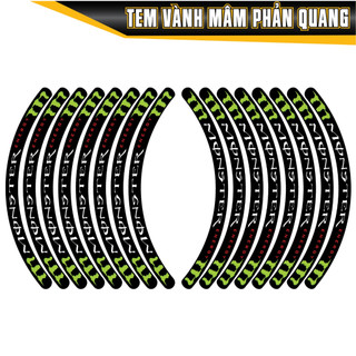 Tem Dán Vành Phản Quang Cho Xe Máy, Chất Liệu Phản Quang Cực Đẹp