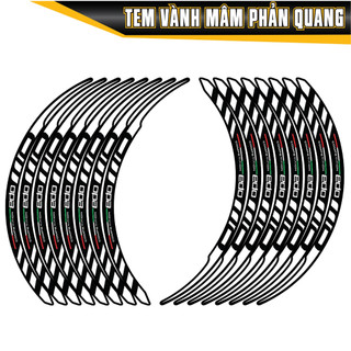 Tem Dán Vành Phản Quang Cho Xe Máy, Chất Liệu Phản Quang Cực Đẹp