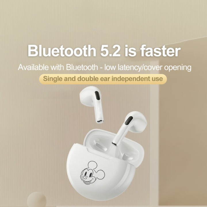 Tai nghe nhét tai không dây LENOVO L6 Disney bluetooth 5.2 âm thanh hifi tích hợp micro tiện lợi- TECHHIGH