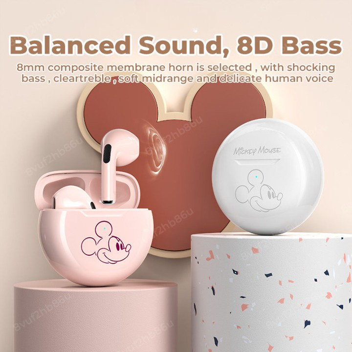 Tai nghe nhét tai không dây LENOVO L6 Disney bluetooth 5.2 âm thanh hifi tích hợp micro tiện lợi- TECHHIGH