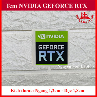 Sticker nvidia geforce rtx tem dán trang trí máy tính, laptop