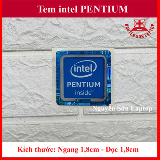 Sticker intel PENTIUM Tem dán trang trí máy tính, Laptop