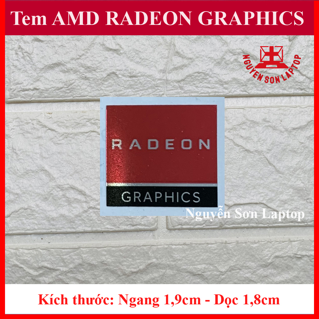 Tem máy tính AMD RADEON GRAPHICS - màu Đỏ - NEW